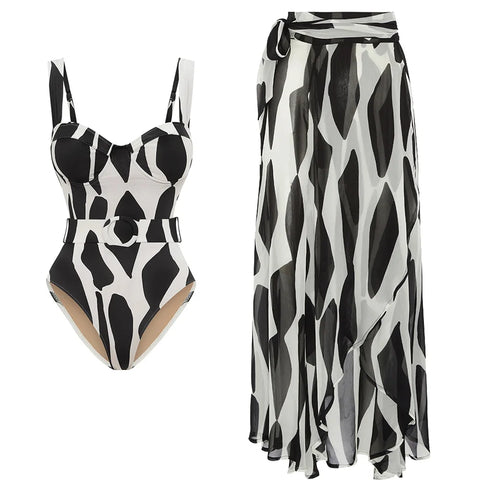 Fierce Abstract Printed Bikini Set