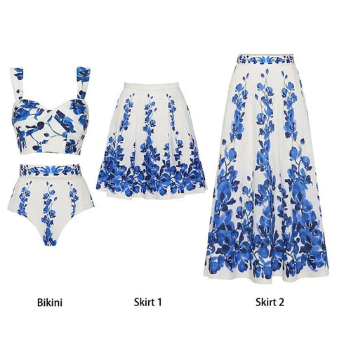Wanderlust Printed High-Waist Bikini Set