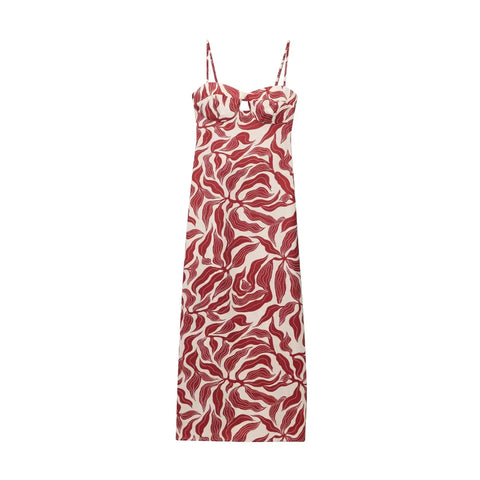 Radiant Floral Print Maxi Dress