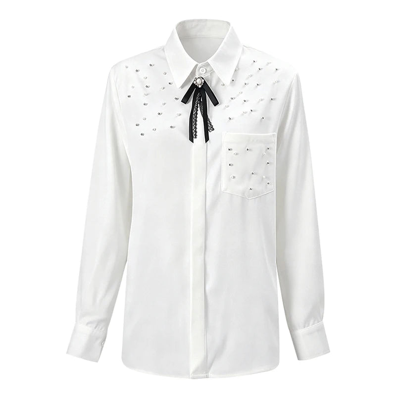Elegant Pearl Embellished Blouse