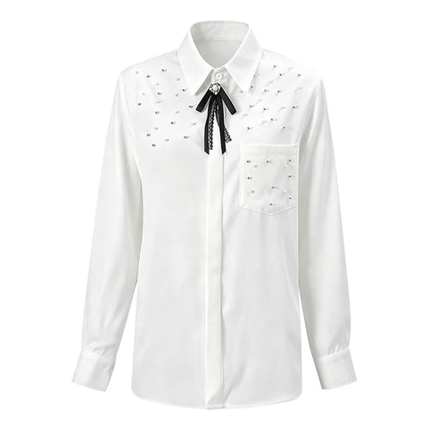 Elegant Pearl Embellished Blouse