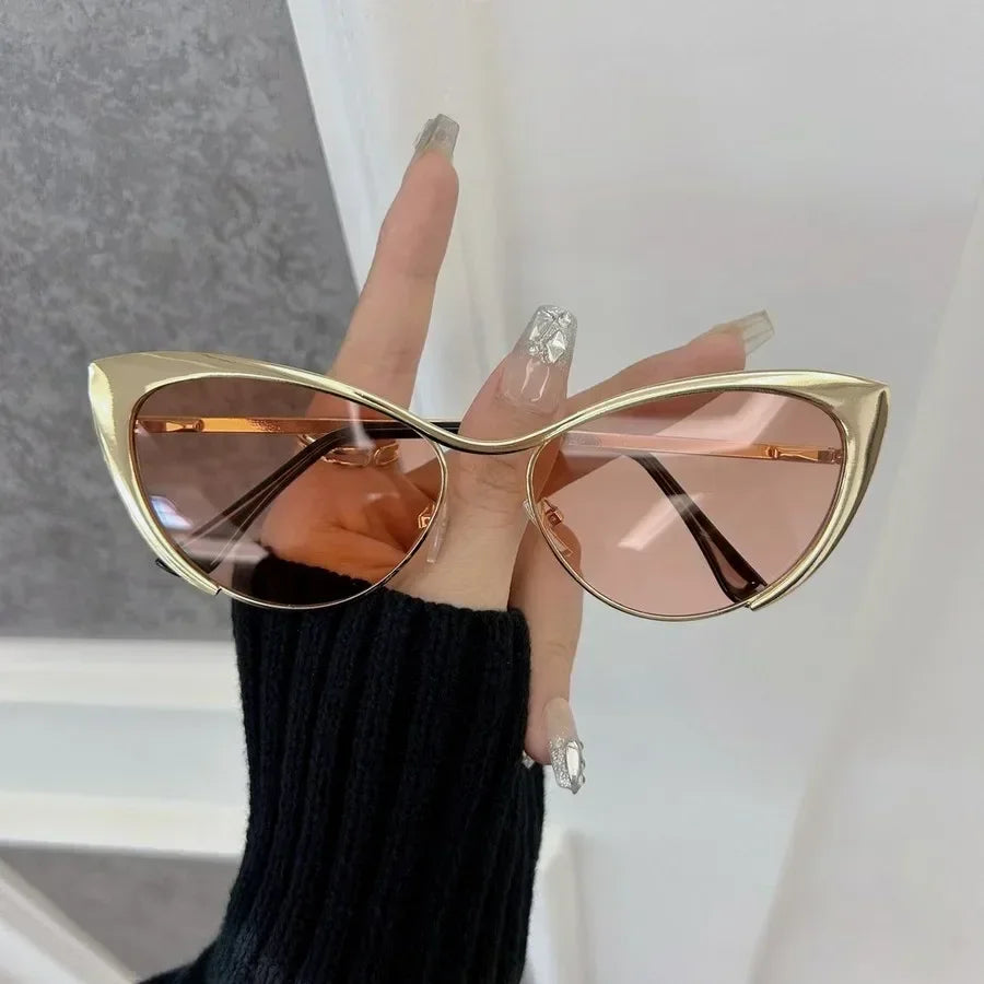 Radiant Gold Cat Eye Sunglasses