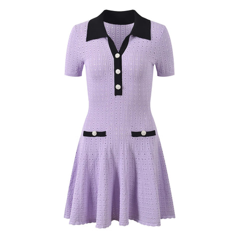 Elegant Knit Mini Dress