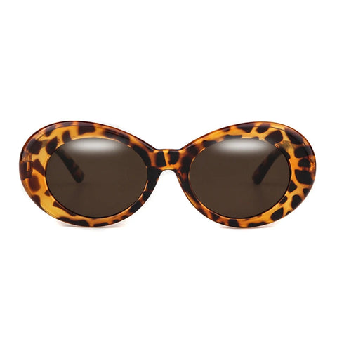 Daring Leopard Oval Sunglasses