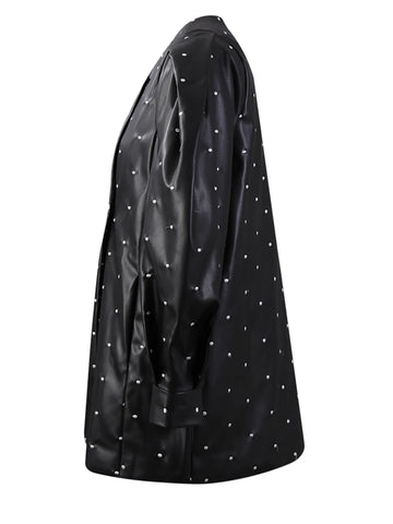 Audacious Dot PU Leather Jacket
