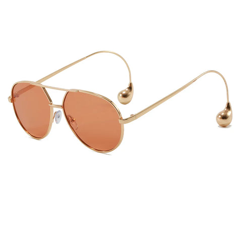 Audacious Gold Oversized Sunglasses