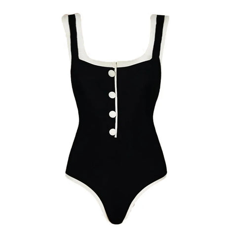 Elegant Striped Vintage One-Piece