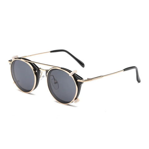 Daring Round Flip Sunglasses