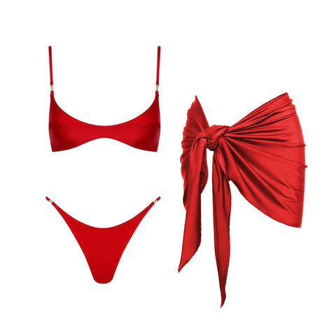 Radiant Shimmer Cutout Bikini Set