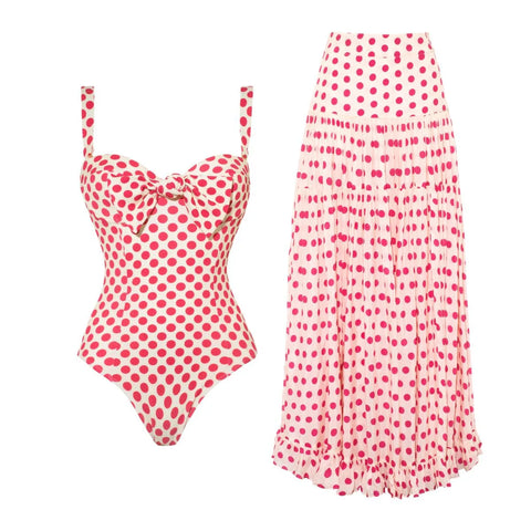 Free Spirit Heart Print Bikini Set