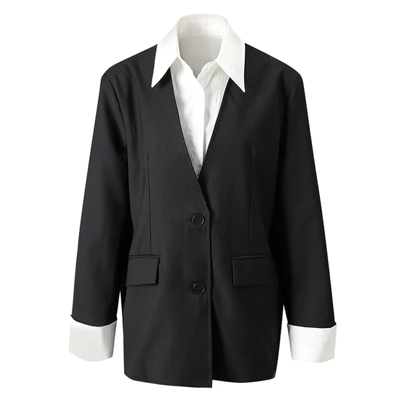 Elegant Color-Block Blazer