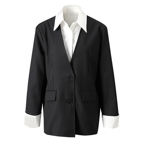 Elegant Color-Block Blazer