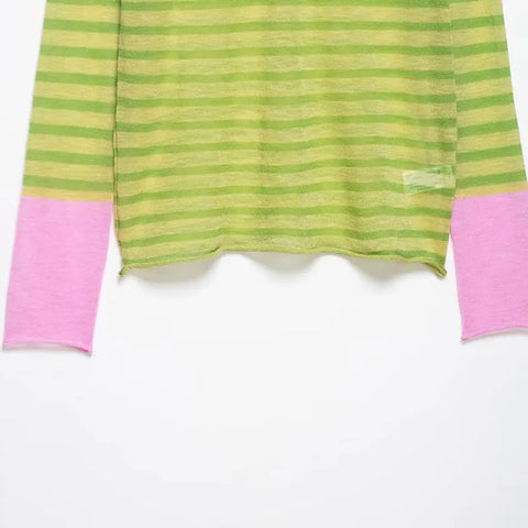Dynamic Striped Loose Knitted Top