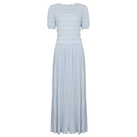 Radiant Pleated Knit Maxi Dress