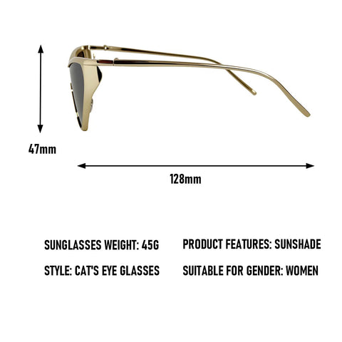Radiant Gold Cat Eye Sunglasses