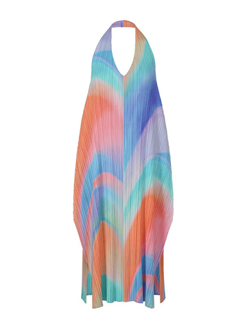 Limitless Pleated Halter Maxi Dress