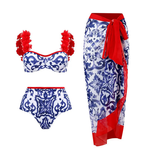 Sovereign Printed Wrap Bikini Set
