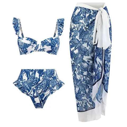 Sovereign Printed Wrap Bikini Set