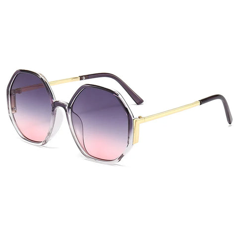 Vibrant Hexagon Gradient Sunglasses