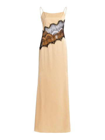 Elegant Lace Patchwork Maxi Dress