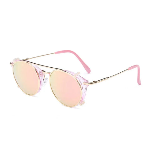Daring Round Flip Sunglasses