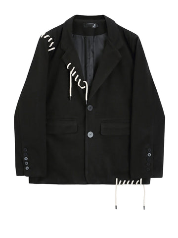 Audacious Drawstring Loose Fit Blazer