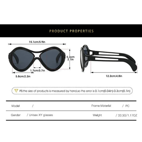 Free Spirit Plastic Oversized Sunglasses
