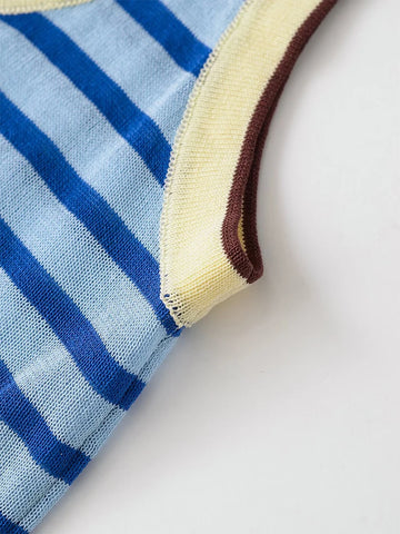 Vibrant Striped Knit Tank Top