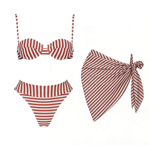 Radiant Striped Push Up Bikini