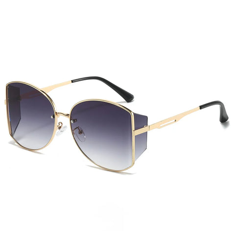 Invincible Gold Large Frame Sunglasses