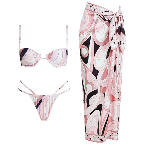 Vivacious Swirl Print Two-Piece Swimsuit