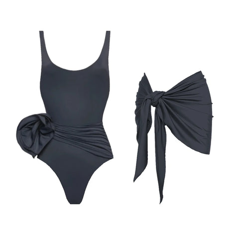 Radiant Ruched Floral Swimsuit Set