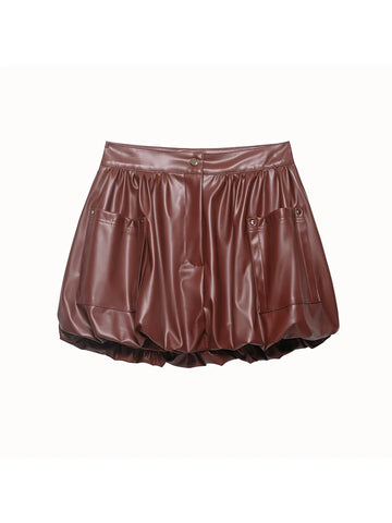 Audacious Faux Leather Two-Piece Set