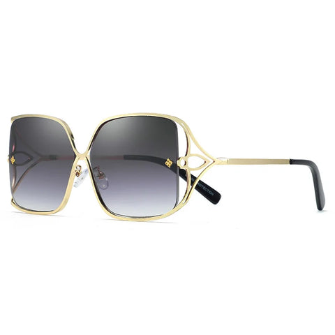 Radiant Gold Metal Sunglasses