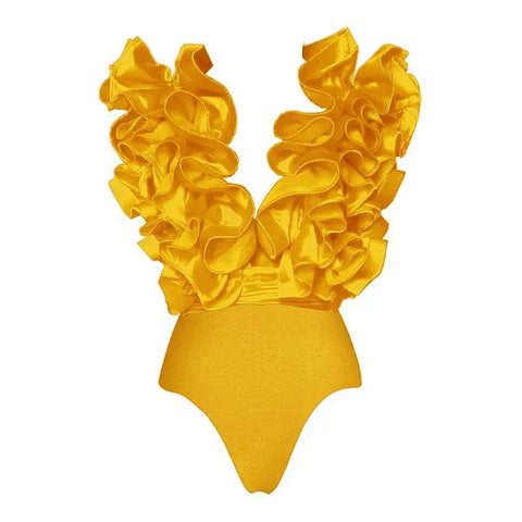 Fierce Ruffled Low-Waist Bikini Set