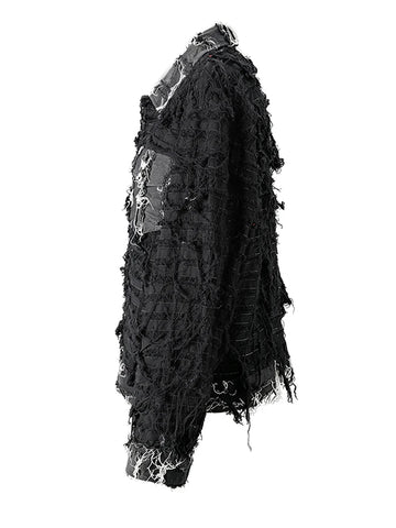 Fierce Distressed Tassel Denim Jacket