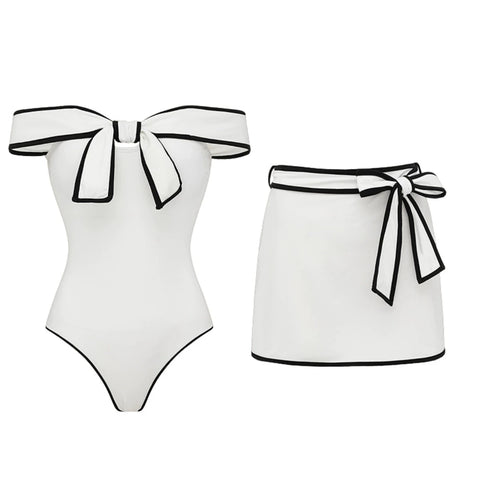 Elegant Bow Design Swimsuit