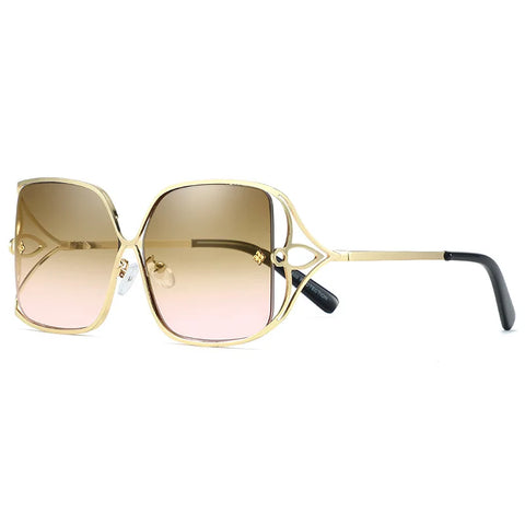 Radiant Gold Metal Sunglasses