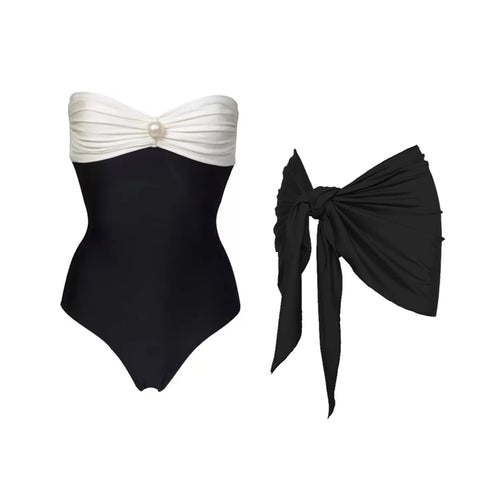Elegant Shirred One-Piece Swimsuit