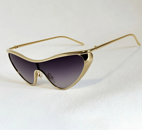 Radiant Gold Cat Eye Sunglasses