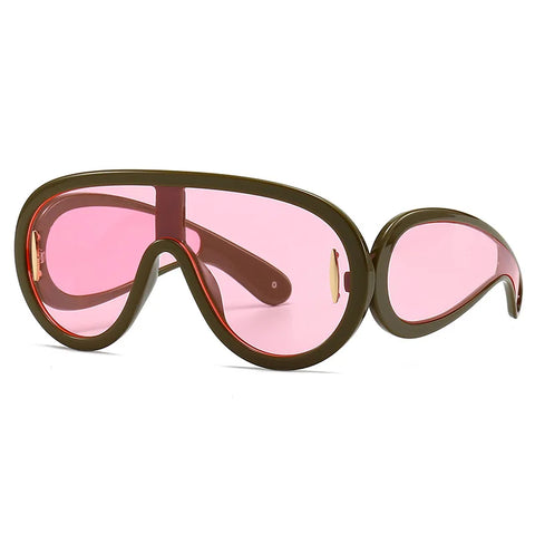 Audacious Oversized Goggle Sunglasses