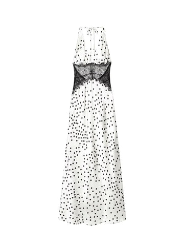 Radiant Lace Polka Dot Maxi Dress
