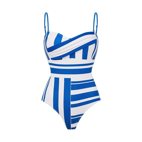 Wanderlust Striped Printed Bikini Set
