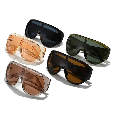 Audacious Oversized Shield Sunglasses
