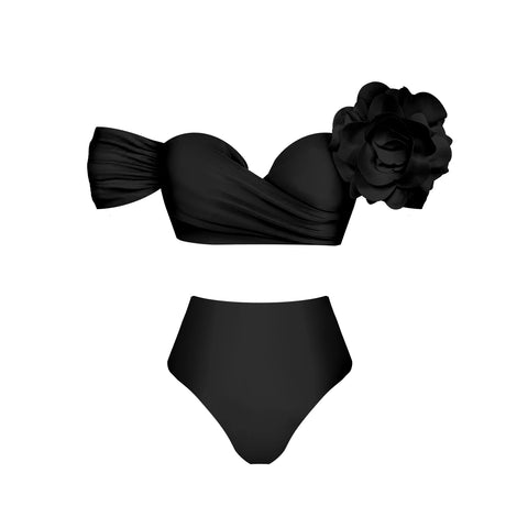 Fierce Ruffled Low-Waist Bikini Set