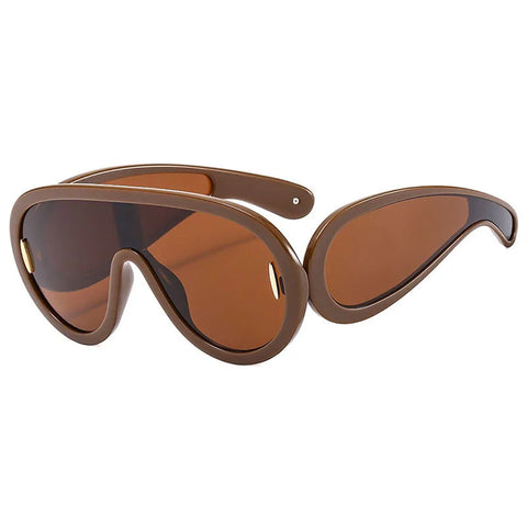 Audacious Oversized Goggle Sunglasses