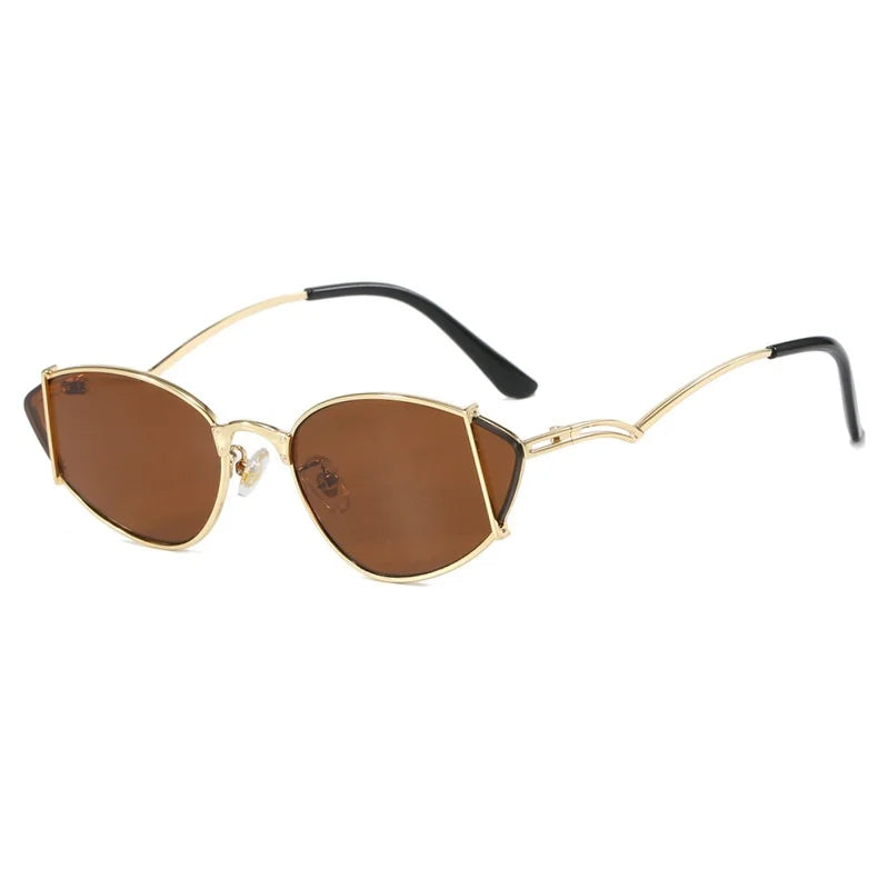 Daring Gold Cat Eye Sunglasses