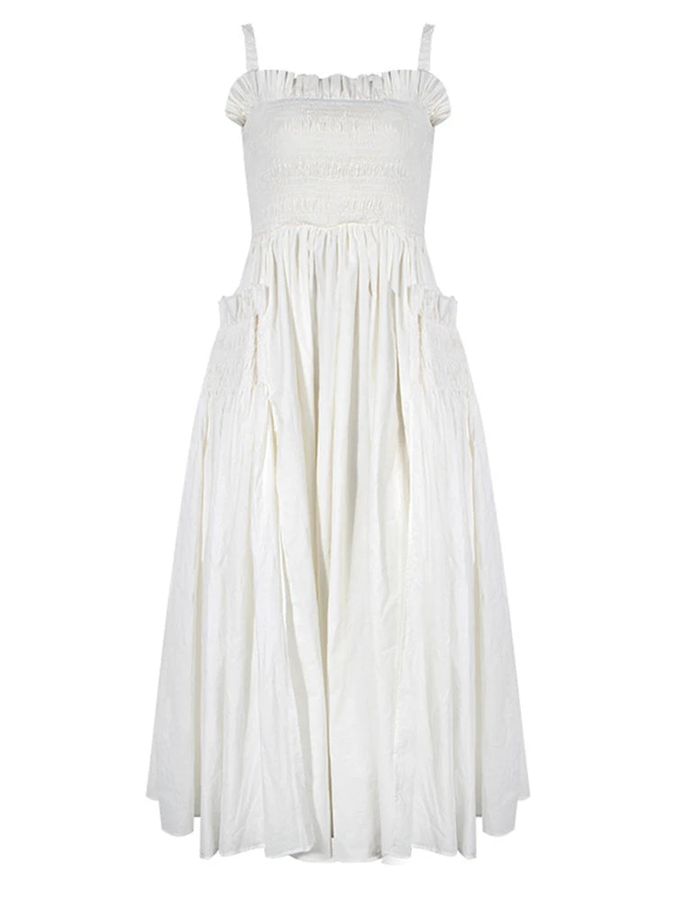 Sovereign Shirred Pleated Maxi Dress