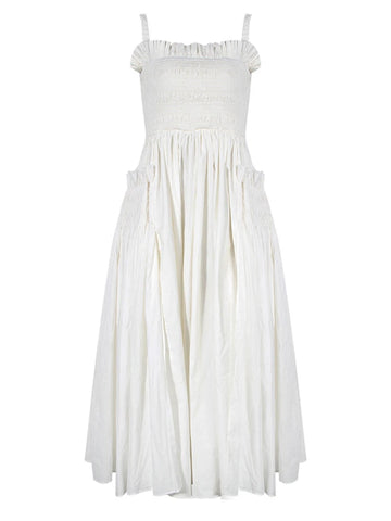 Sovereign Shirred Pleated Maxi Dress