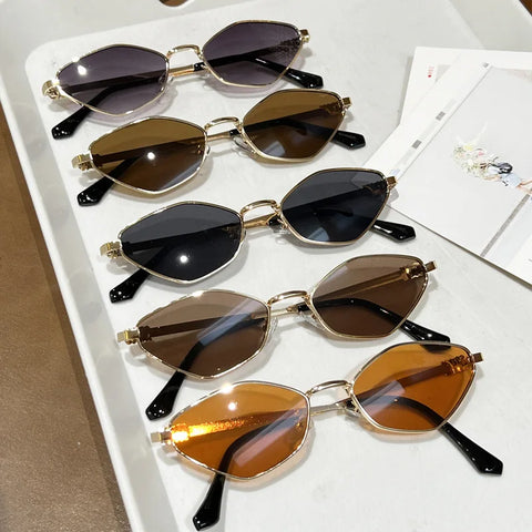 Daring Gold Cat Eye Sunglasses